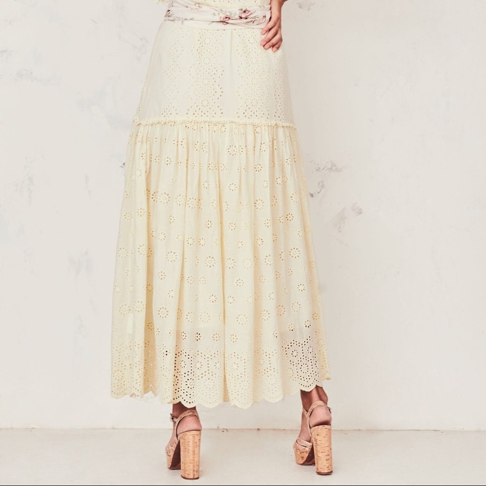 LoveShackFancy Cressida yellow eyelet dress - Picture 8 of 8